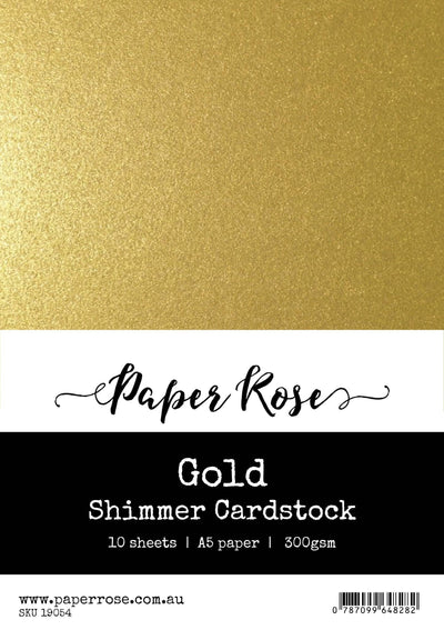 Gold Shimmer Cardstock A5 10pc 19054 - Paper Rose Studio