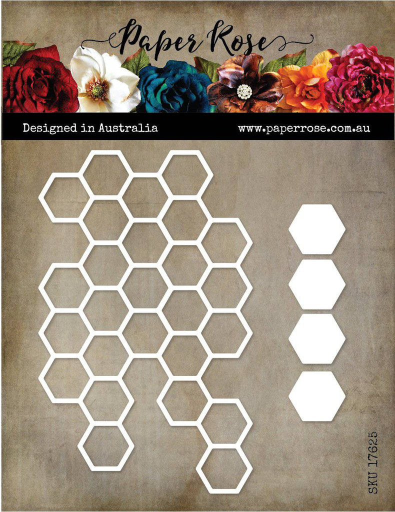 Hexagon Background Cutting Dies - Metal Embossing Stencils For Card Making