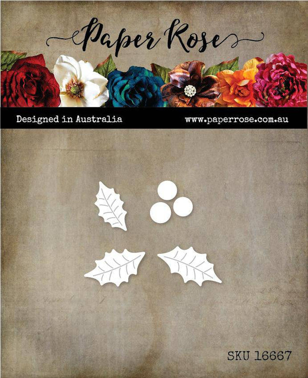 Holly Leaf Small Metal Cutting Die 16667 - Paper Rose Studio