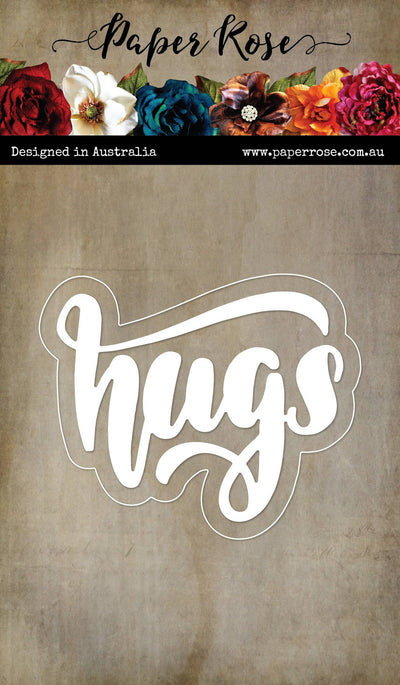 Hugs Layered Script Metal Cutting Die 28837 - Paper Rose Studio