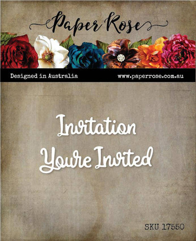 Invitation and You're Invited Metal Cutting Die 17550 - Paper Rose Studio
