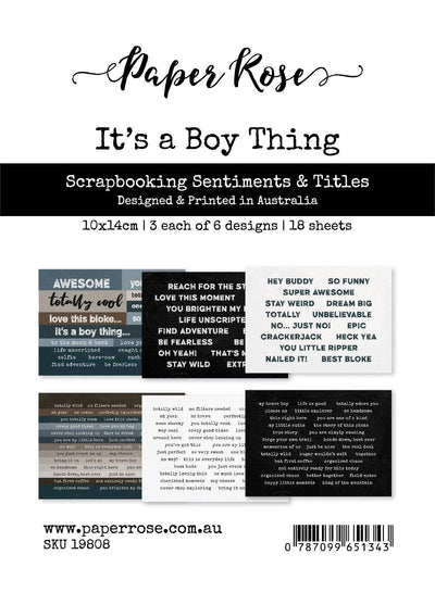 It's a Boy Thing Scrapbooking Sentiments & Titles 19808 - Paper Rose Studio