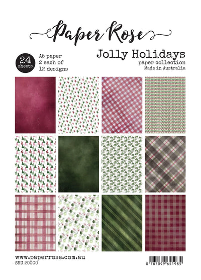Jolly Holidays A5 24pc Paper Pack 20000 - Paper Rose Studio