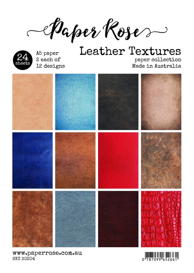 Leather Textures A5 24pc Paper Pack 20204 - Paper Rose Studio