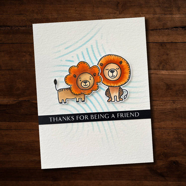 Lion Duo Clear Stamp 27472 - Paper Rose Studio