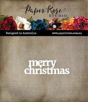 Merry Christmas Block Words Small Metal Cutting Die 26080 - Paper Rose Studio