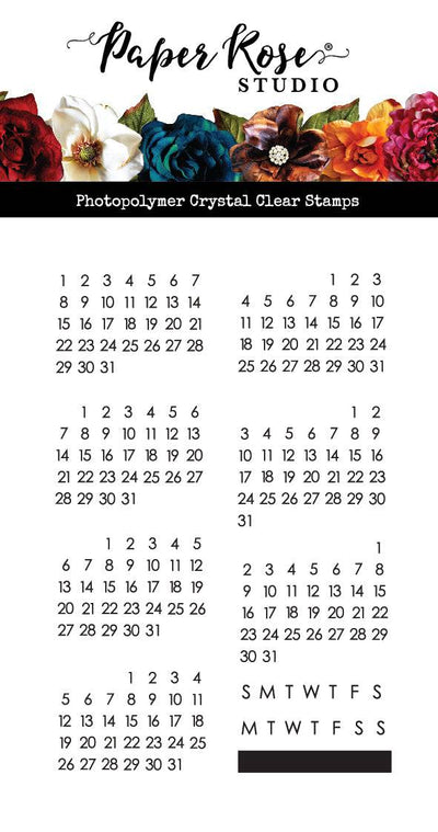 Mini Calendar Creator Clear Stamp 28693 - Paper Rose Studio