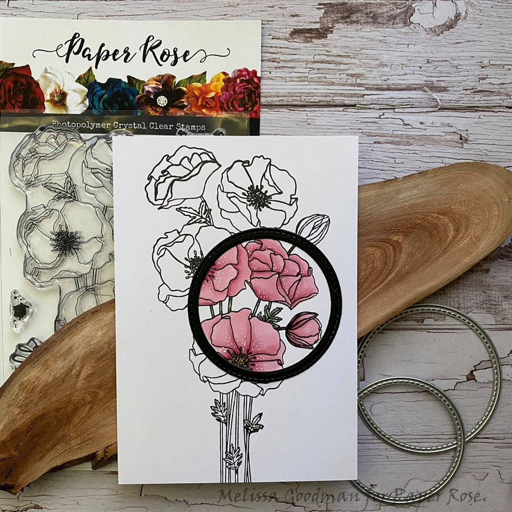 Modern Poppies Clear Stamp Set 20580 - Paper Rose Studio