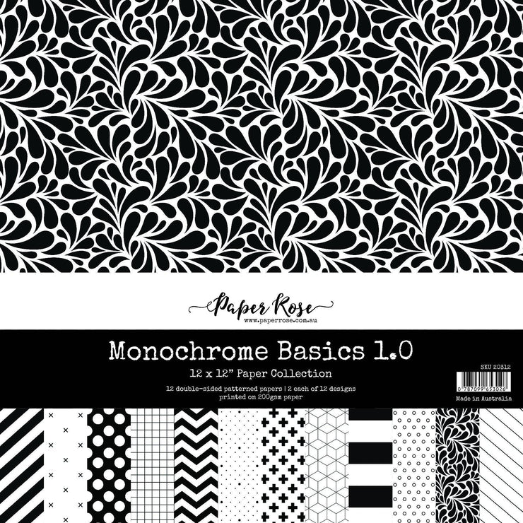 Monochrome Basics 1.0 12x12 Paper Collection 20312 - Paper Rose Studio