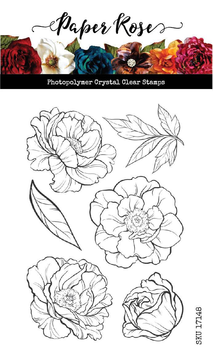Peonies Clear Stamp Set 17148 - Paper Rose Studio