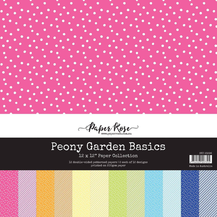 Peony Garden Basics 12x12 Paper Collection 23296 - Paper Rose Studio