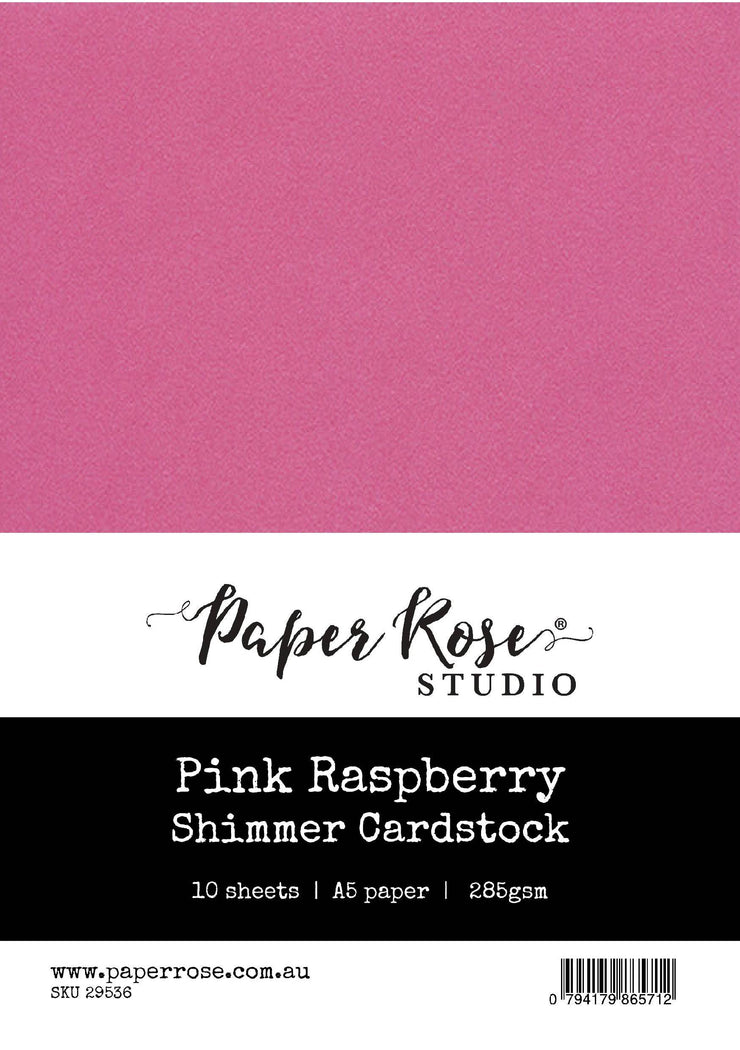 Pink Raspberry Shimmer Cardstock A5 10pc 29536 - Paper Rose Studio