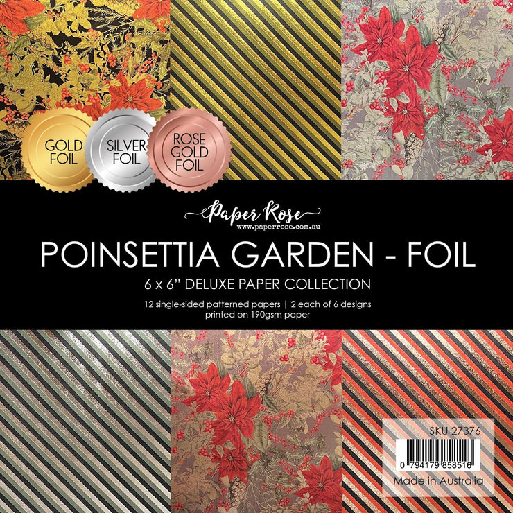 Poinsettia Garden - Foil 6x6 Paper Collection 27376 - Paper Rose Studio