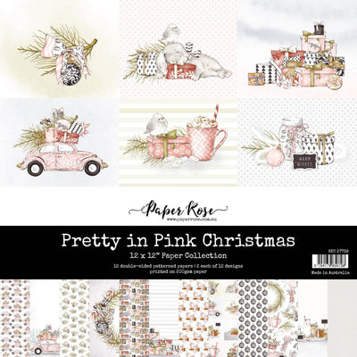 Pretty in Pink Christmas 12x12 Paper Collection 27739 - Paper Rose Studio