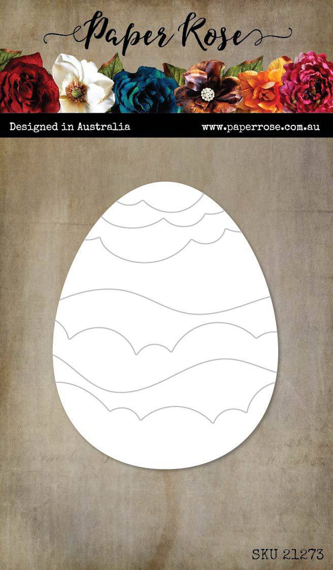 Scalloped Waves Egg Metal Cutting Die 21273 - Paper Rose Studio