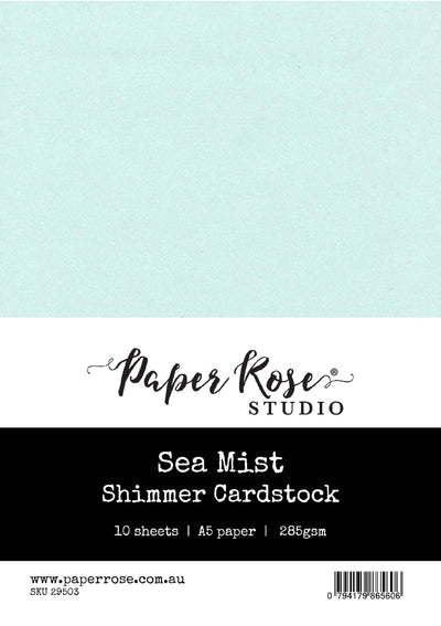 Sea Mist Shimmer Cardstock A5 10pc 29503 - Paper Rose Studio