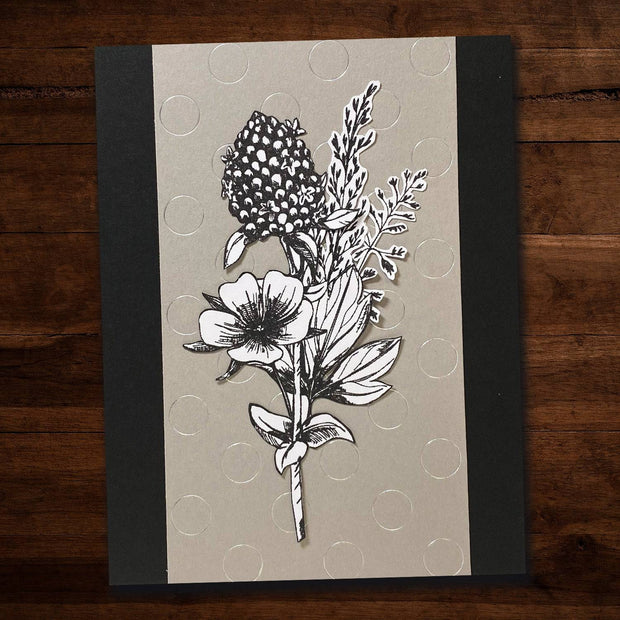 Sketchy Floral - Hello 4x6" Clear Stamp Set 19075 - Paper Rose Studio