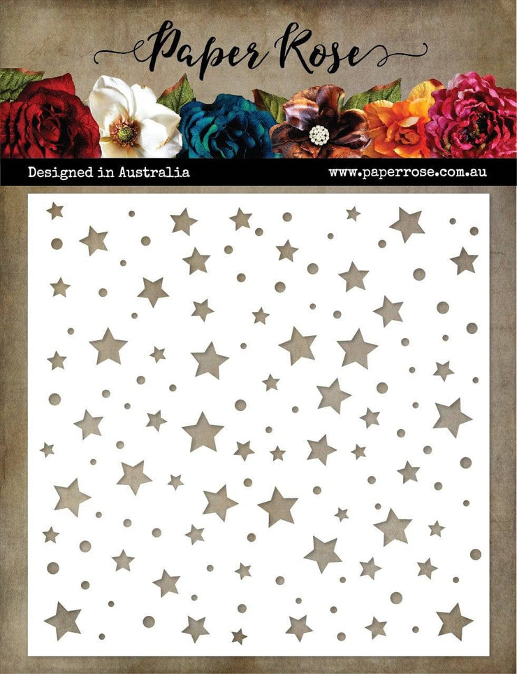 Stars & Spots 6x6" Stencil 18216 - Paper Rose Studio