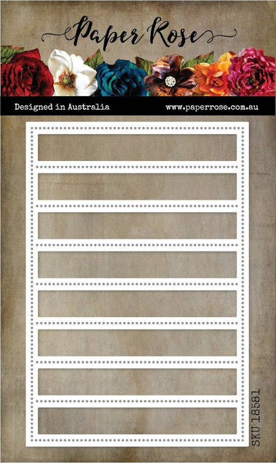 Striped Coverplate Pierced Metal Cutting Die 18581 - Paper Rose Studio