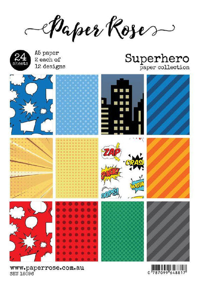 Superhero A5 24pc Paper Pack 18096 - Paper Rose Studio