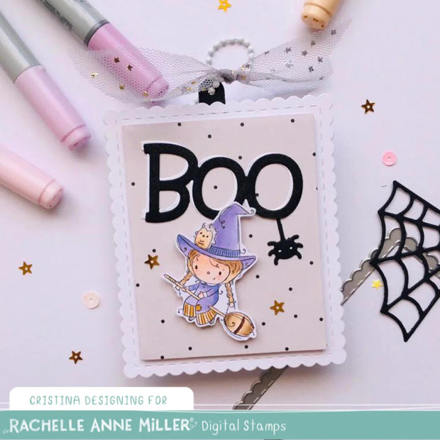 Cute Witch Clear Stamp 31338 - Paper Rose Studio