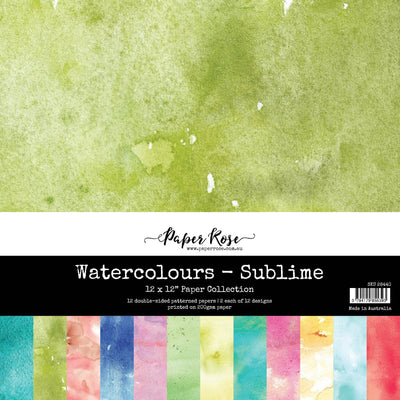 Watercolours - Sublime 12x12 Paper Collection 26440 - Paper Rose Studio