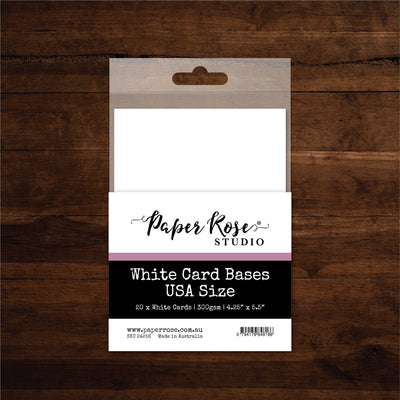 White Card Bases - 4.25x5.5" - 20 pieces - 24256 - Paper Rose Studio