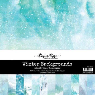 Winter Backgrounds 12x12 Paper Collection 23602 - Paper Rose Studio