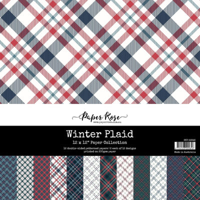 Winter Plaid 12x12 Paper Collection 22846 - Paper Rose Studio
