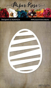 Wonky Stripe Egg Metal Cutting Die 21279 - Paper Rose Studio