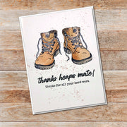 Work Boots 4x4" Clear Stamp Set 18330 - Paper Rose Studio